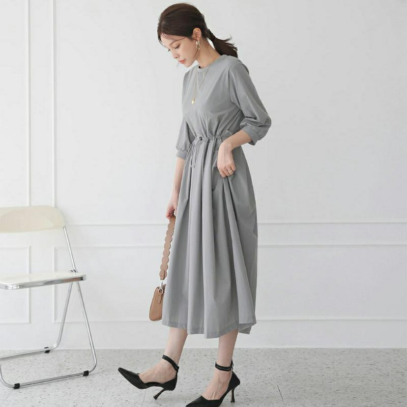 【配送遅延】【新作10%OFF】ドロストタックワンピース・全5色・b63623 レディース【ops】【韓国 ファッション ワンピ