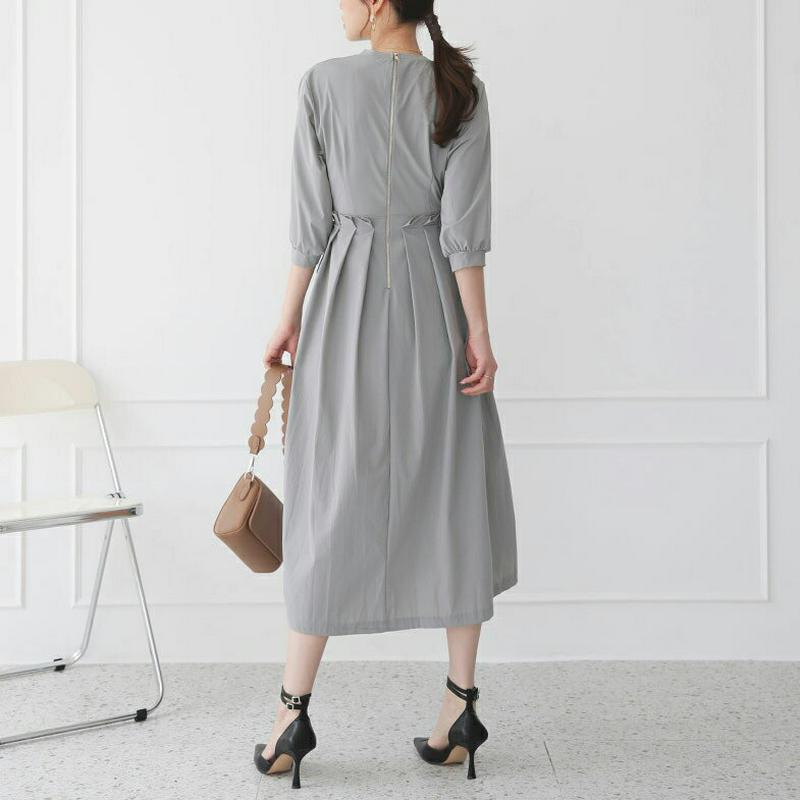 【配送遅延】【新作10%OFF】ドロストタックワンピース・全5色・b63623 レディース【ops】【韓国 ファッション ワンピ