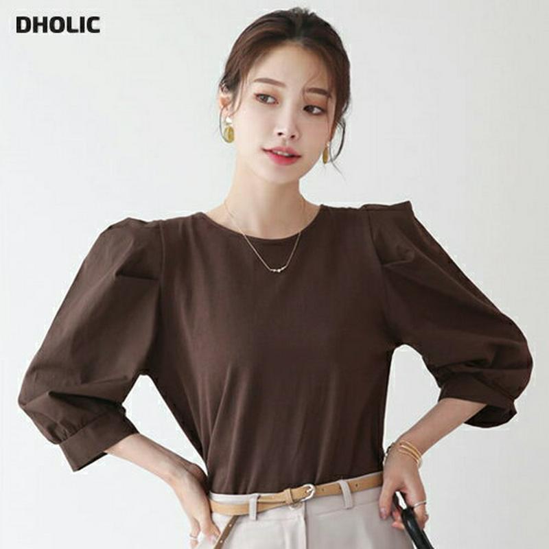 【配送遅延】【新作10%OFF】パフスリーブTシャツ・全3色・t63606 レディース【tops】【韓国 ファッション トップス