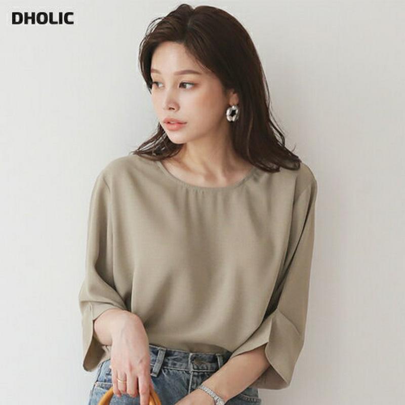 【配送遅延】【新作10%OFF】ドロストフリルTシャツ・全2色・b63616 レディース【tops】【韓国 ファッション トップ