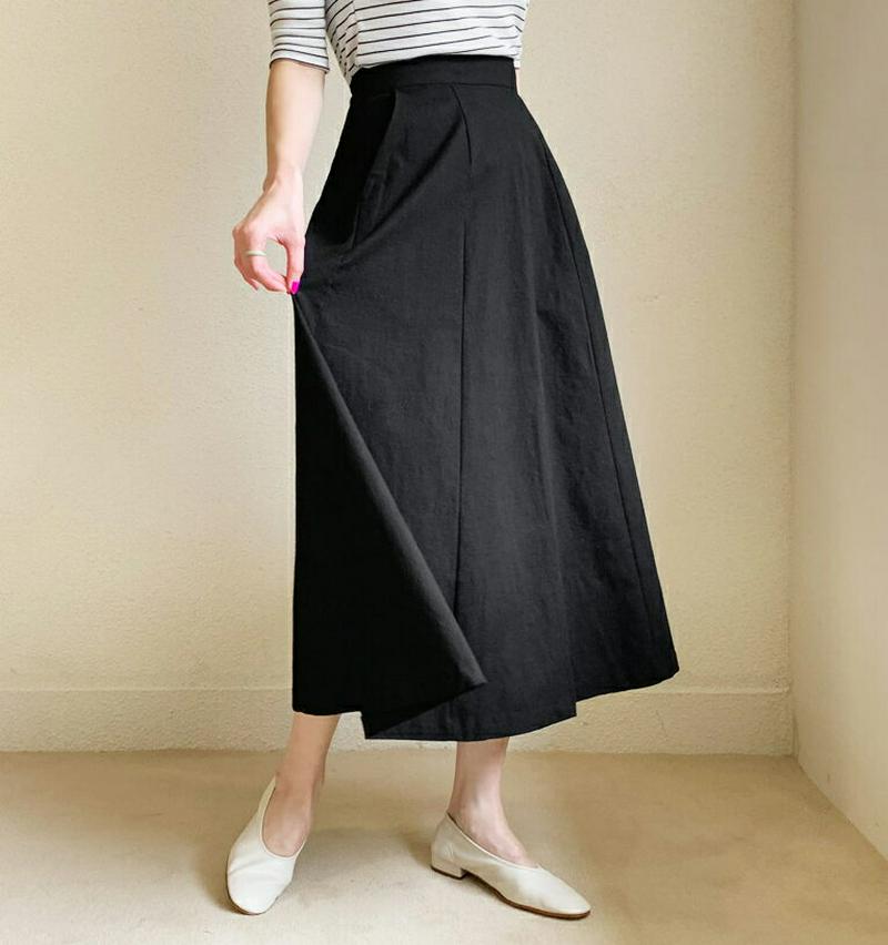【配送遅延】【新作10%OFF】Aラインポケットスカート・全2色・t60598 レディース【sk】【韓国 ファッション ボトムス