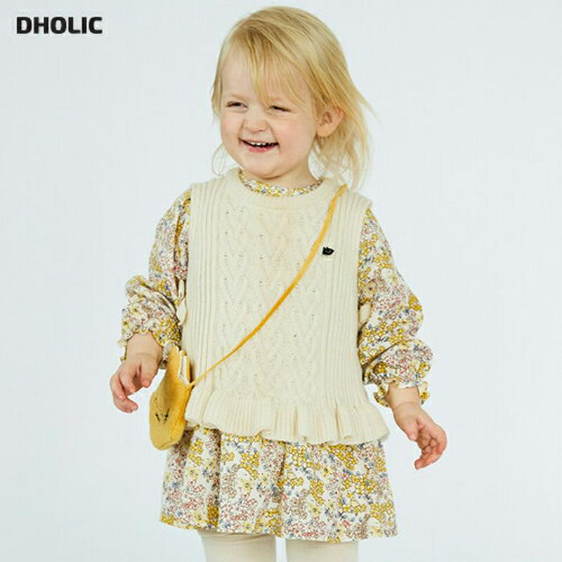 【新作10%OFF】バッグSET花柄ワンピース・p004874 キッズ【3~8才】【ops】【ワンピース 長袖 ミディ丈 ショー