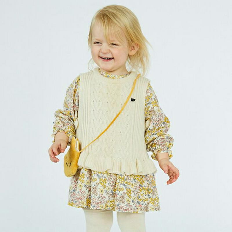 【新作10%OFF】バッグSET花柄ワンピース・p004874 キッズ【3~8才】【ops】【ワンピース 長袖 ミディ丈 ショー