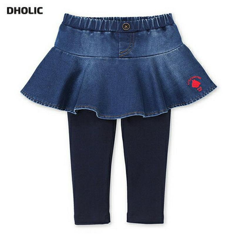 【新作10%OFF】ロゴデニムスカートレギンス・p004872 キッズ【3~8才】【pt】【レギンス スカートレギンス ロング 