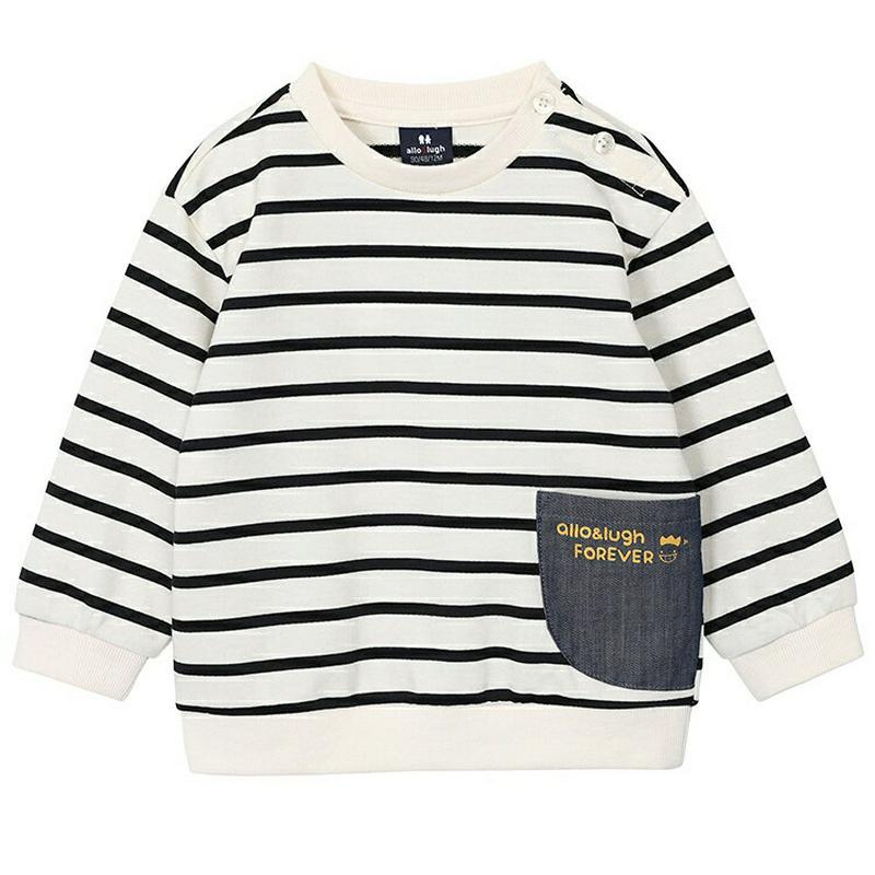 【新作10%OFF】レタリングポケットボーダースウェット・p004863 キッズ【3~8才】【tops】【トップス レタリング 