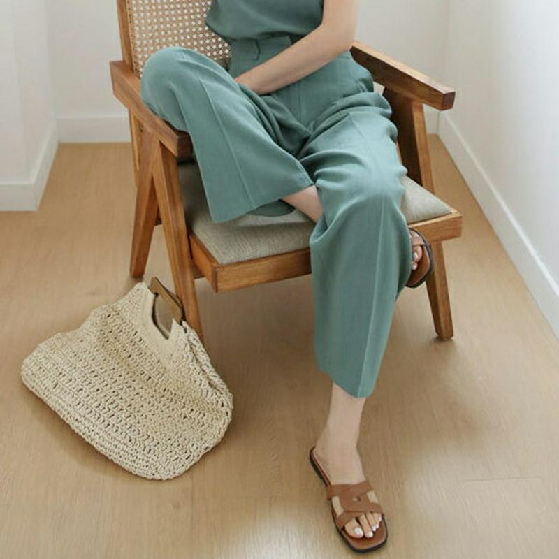 【配送遅延】タックワイドパンツ・全3色・t63301 レディース【pt】【韓国 ファッション パンツ ズボン ボトムス ロングパ