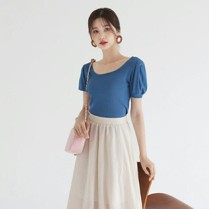 【配送遅延】ストラップラウンドニット・全3色・b56606 レディース【tops】【韓国 ファッション トップス ニット ニット