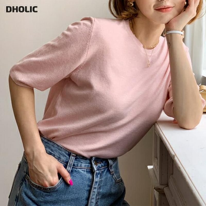 【配送遅延】【新作10%OFF】5分丈スリーブニット・全5色・t47930 レディース【tops】【韓国 ファッション トップス