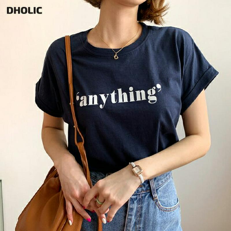 ロールアップスリーブプリントTシャツ・全5色・b47926 レディース【tops】 韓国ファッション トップス Tシャツ 半袖 ハーフスリーブ ロゴT カジュアル ラフ ロールアップ プリンツ プリントT ロゴ 春 夏
