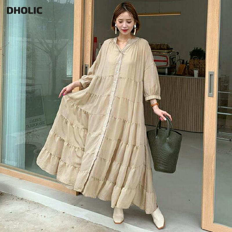 【配送遅延】【新作10%OFF】スリップ&ストラップ付ティアードワンピース・全3色・b56688 レディース【ops】【韓国 フ