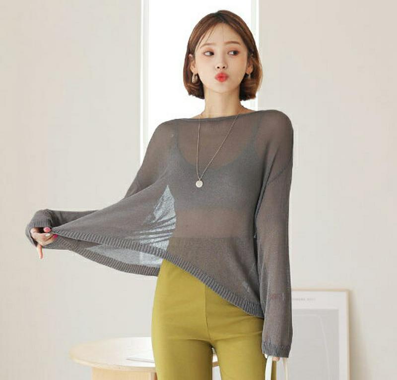 【新作10%OFF】2WAYラウンドスリットニット・全4色・b56701 レディース【tops】【韓国 ファッション トップス 