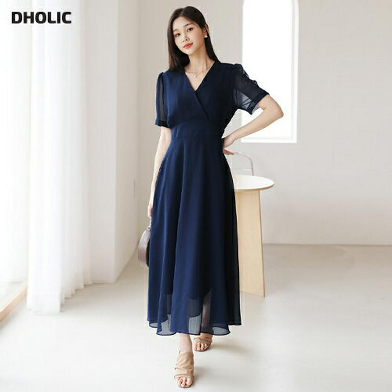 【配送遅延】【新作10%OFF】カシュクールリボンワンピース・全4色・t56689 レディース【ops】【韓国 ファッション ワ