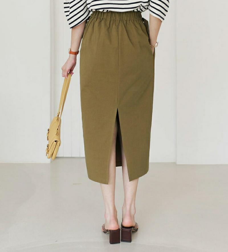サイドベルトスカート・全3色・b56697 レディース【sk】【韓国 ファッション ボトムス スカート ロング丈 ロングスカート