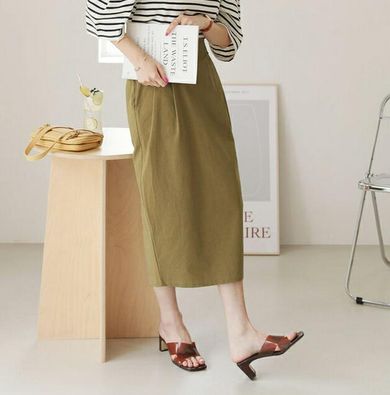 サイドベルトスカート・全3色・b56697 レディース【sk】【韓国 ファッション ボトムス スカート ロング丈 ロングスカート