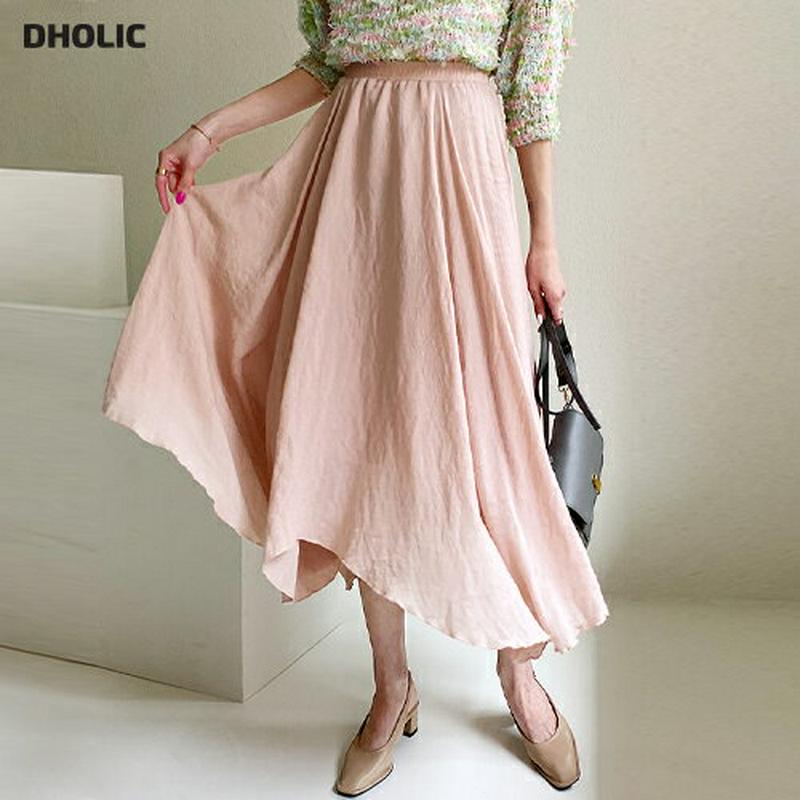 アンバランスヘムスカート・全3色・t60602 レディース【sk】【韓国 ファッション ボトムス スカート ロングスカート ロン