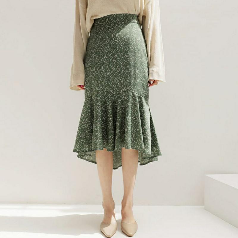 パターンマーメイドスカート・全4色・b56693 レディース【sk】【韓国 ファッション ボトムス スカート ミディ丈 マーメイ