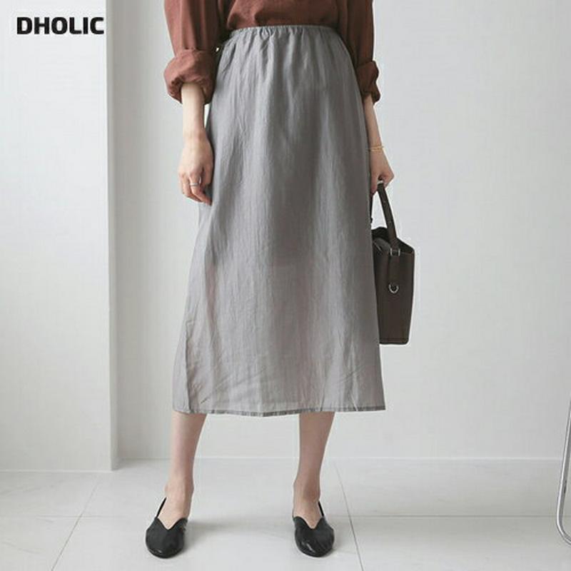 【配送遅延】サテンイージースカート・全5色・b63627 レディース【sk】【韓国 ファッション スカート ロング ロングスカー