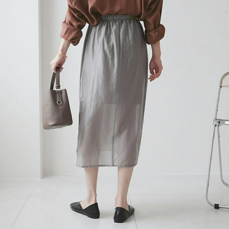 【配送遅延】サテンイージースカート・全5色・b63627 レディース【sk】【韓国 ファッション スカート ロング ロングスカー