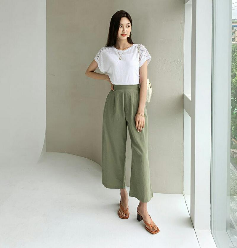 【配送遅延】ショルダーレースTシャツ・全3色・b56613 レディース【tops】【韓国 ファッション トップス Tシャツ ショ