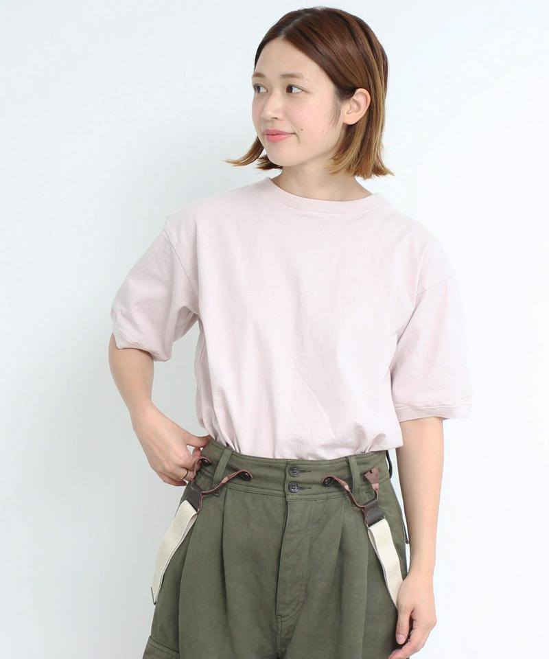 △mat　USAコットン18/-天竺 製品染め リブプルオーバー（mat quotidien）