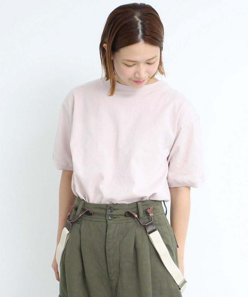 △mat　USAコットン18/-天竺 製品染め リブプルオーバー（mat quotidien）