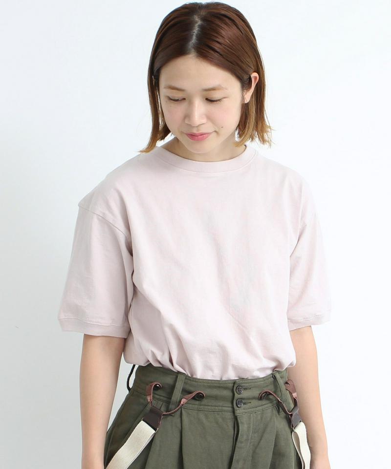 △mat　USAコットン18/-天竺 製品染め リブプルオーバー（mat quotidien）