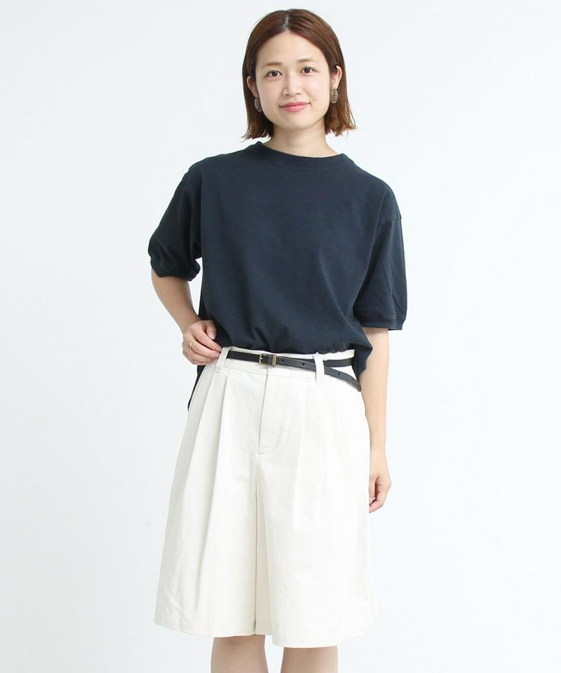 △mat　USAコットン18/-天竺 製品染め リブプルオーバー（mat quotidien）