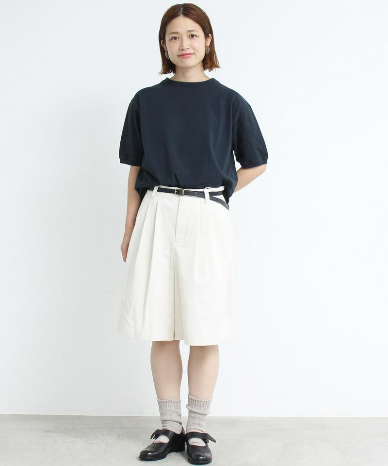 △mat　USAコットン18/-天竺 製品染め リブプルオーバー（mat quotidien）