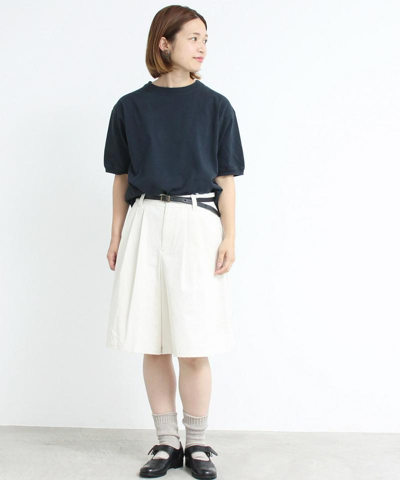 △mat　USAコットン18/-天竺 製品染め リブプルオーバー（mat quotidien）