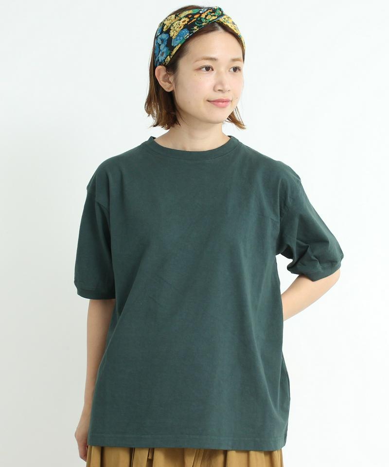 △mat　USAコットン18/-天竺 製品染め リブプルオーバー（mat quotidien）