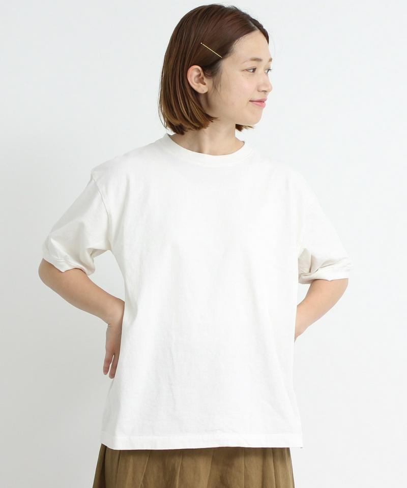 △mat　USAコットン18/-天竺 製品染め リブプルオーバー（mat quotidien）