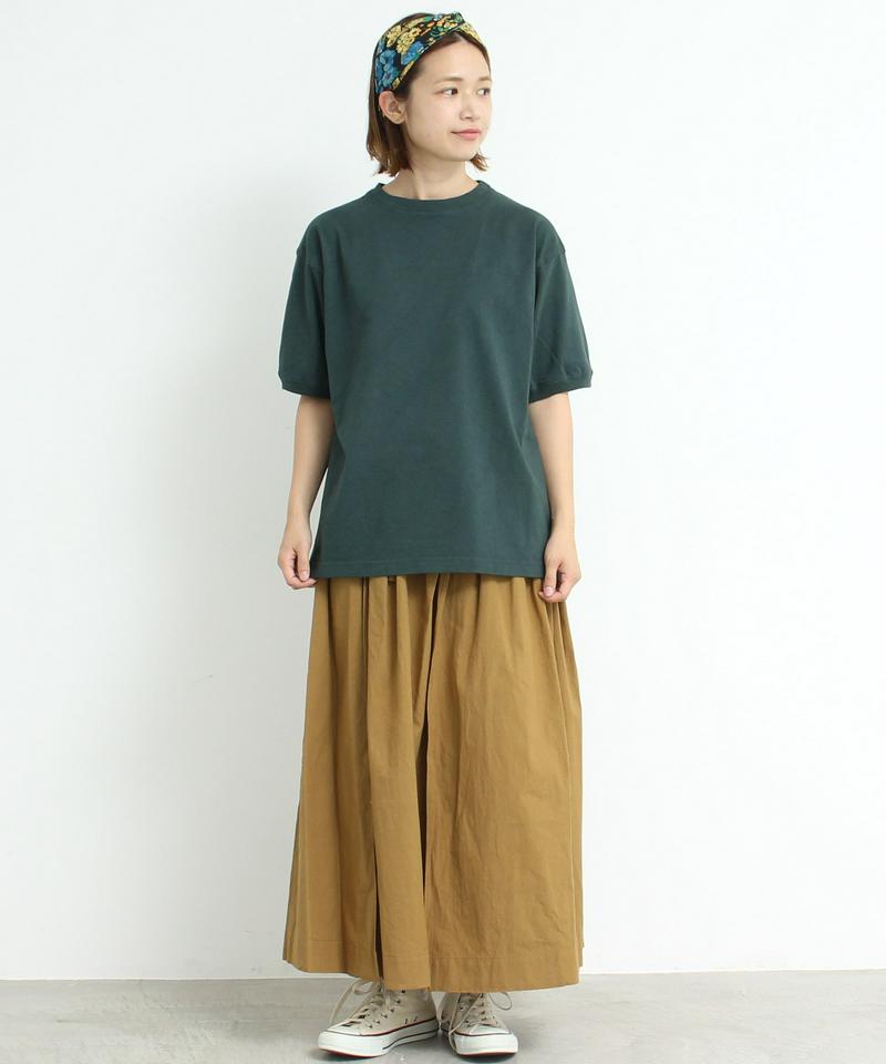 △mat　USAコットン18/-天竺 製品染め リブプルオーバー（mat quotidien）
