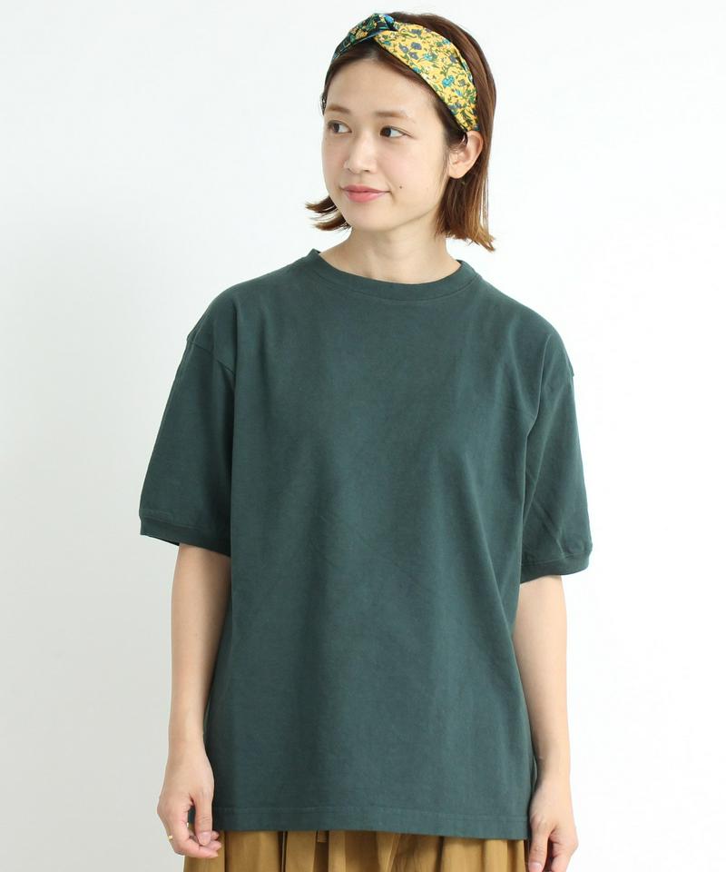 △mat　USAコットン18/-天竺 製品染め リブプルオーバー（mat quotidien）