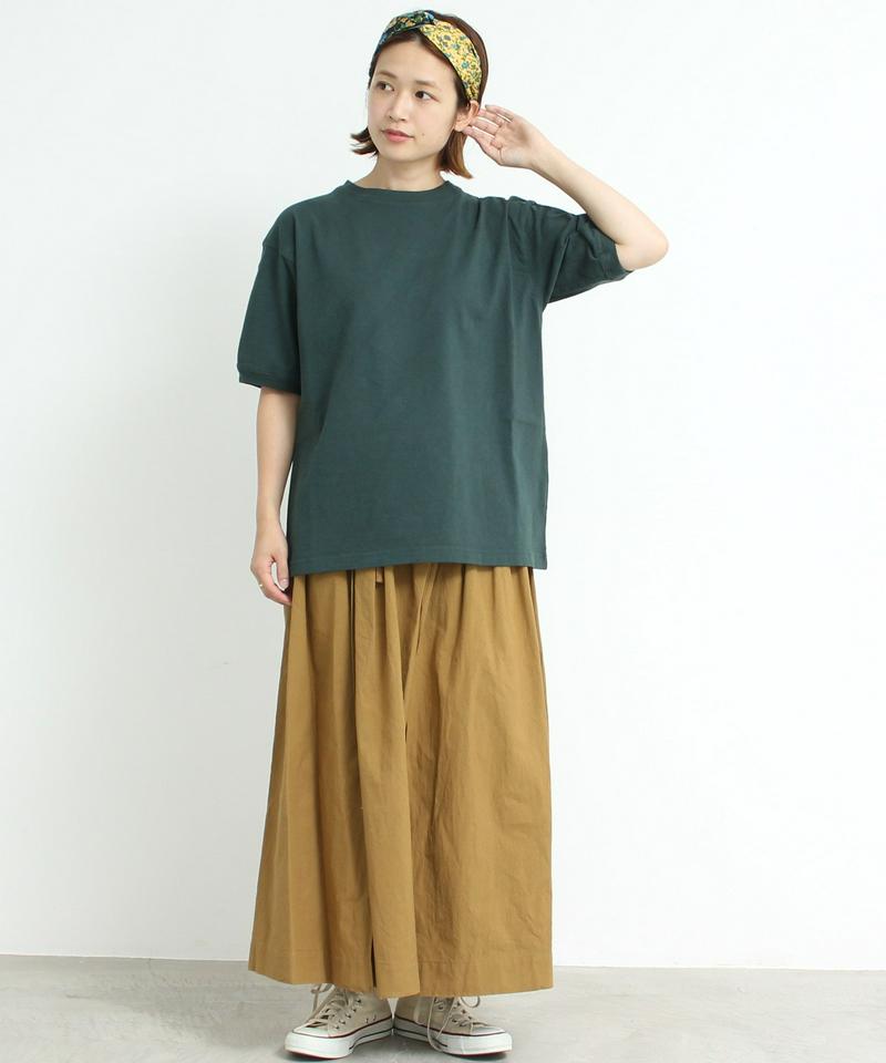 △mat　USAコットン18/-天竺 製品染め リブプルオーバー（mat quotidien）