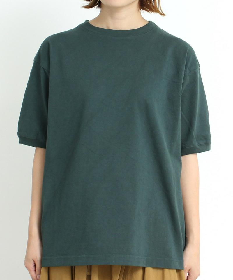 △mat　USAコットン18/-天竺 製品染め リブプルオーバー（mat quotidien）