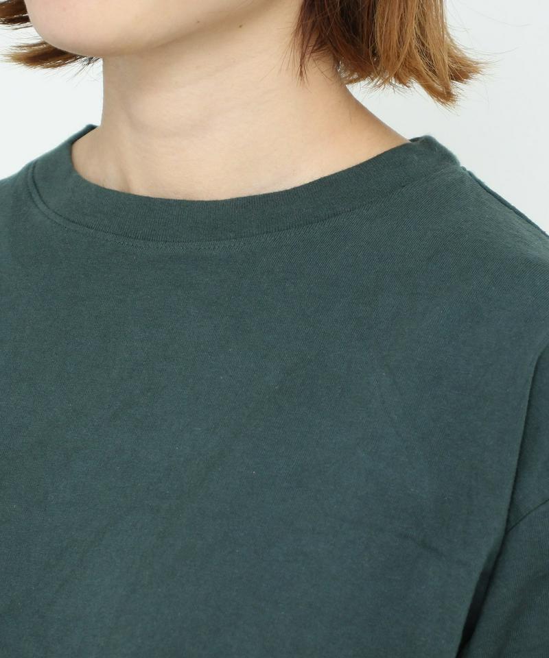 △mat　USAコットン18/-天竺 製品染め リブプルオーバー（mat quotidien）