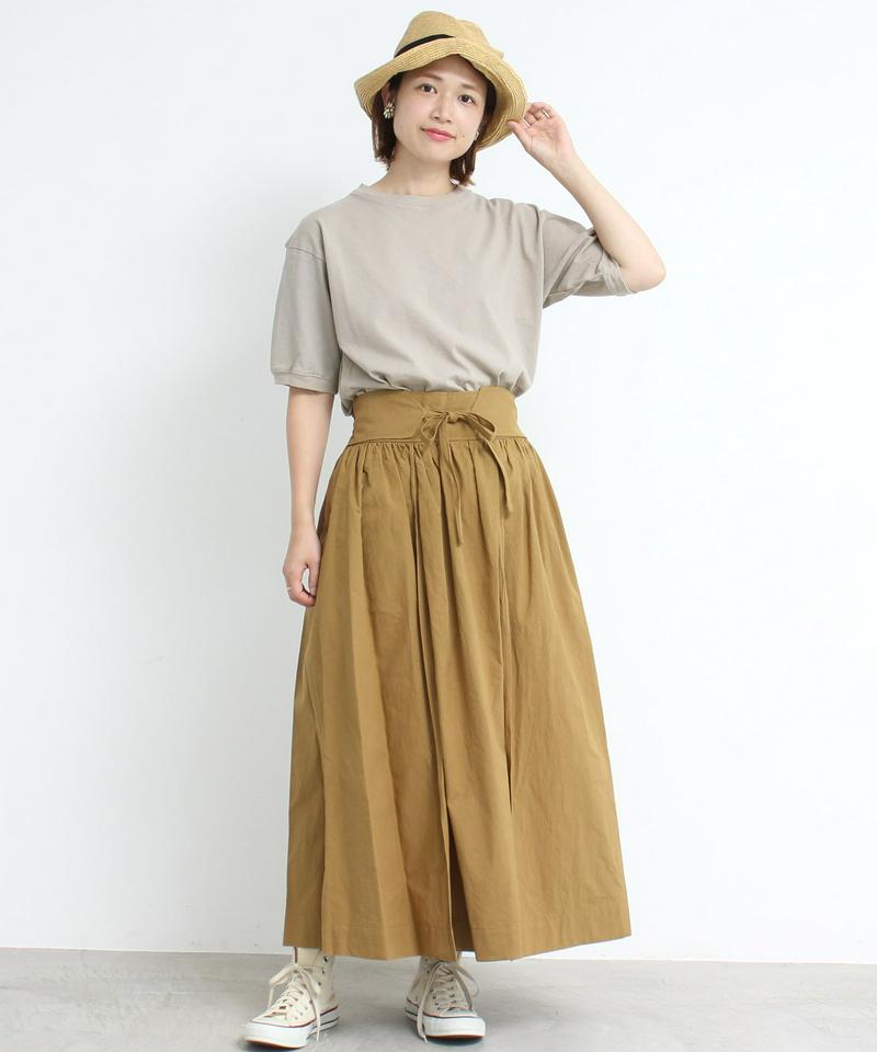 △mat　USAコットン18/-天竺 製品染め リブプルオーバー（mat quotidien）