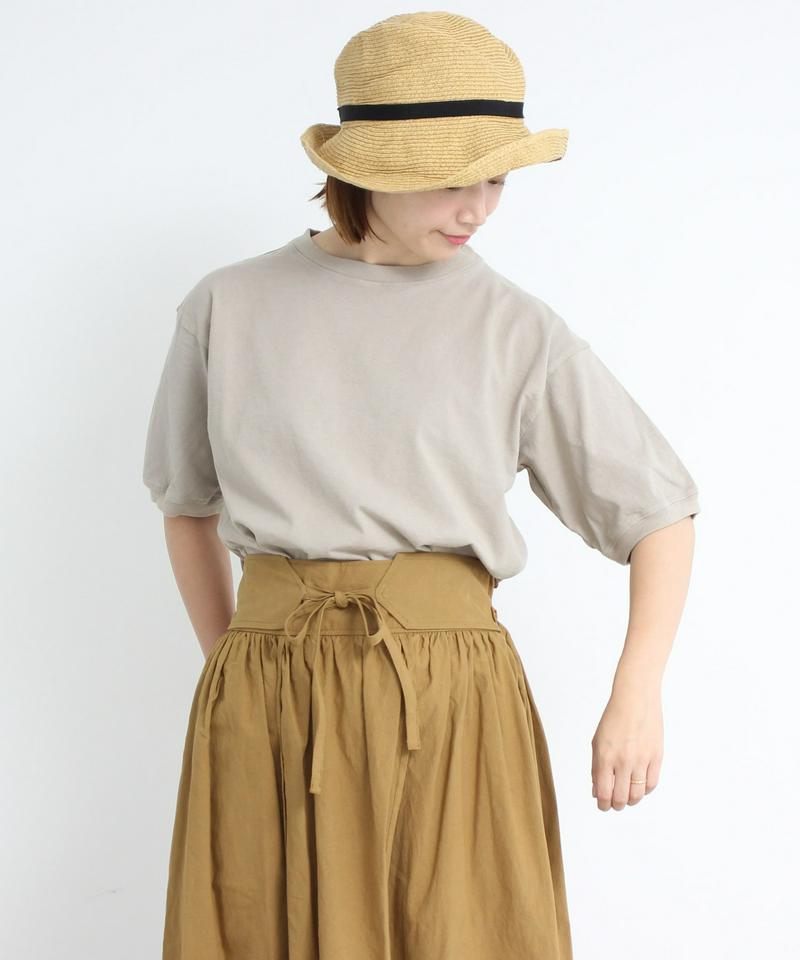△mat　USAコットン18/-天竺 製品染め リブプルオーバー（mat quotidien）