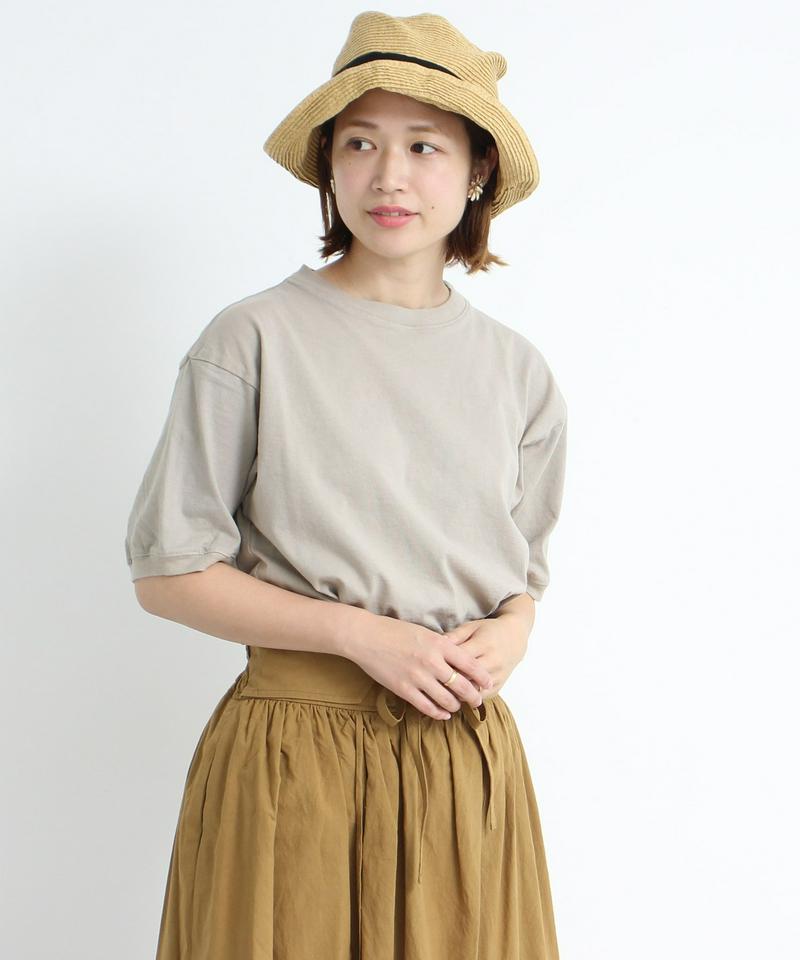 △mat　USAコットン18/-天竺 製品染め リブプルオーバー（mat quotidien）