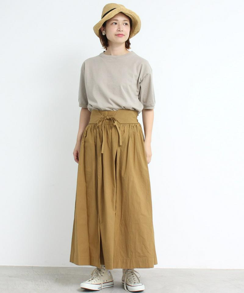 △mat　USAコットン18/-天竺 製品染め リブプルオーバー（mat quotidien）