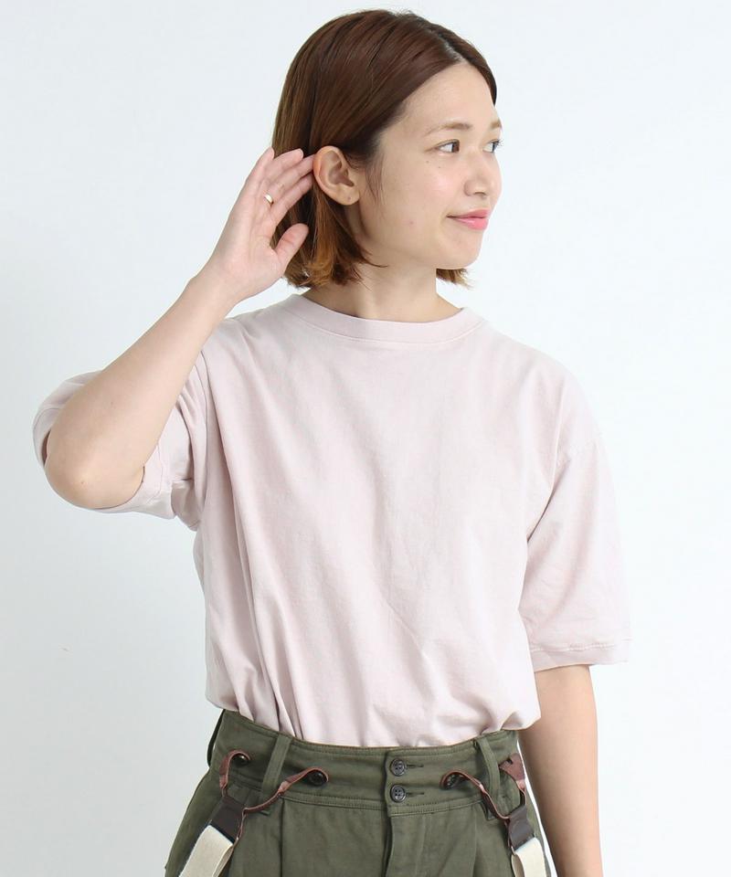 △mat　USAコットン18/-天竺 製品染め リブプルオーバー（mat quotidien）
