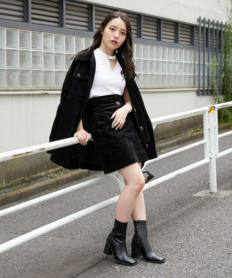 コーデュロイミニスカートショーパン