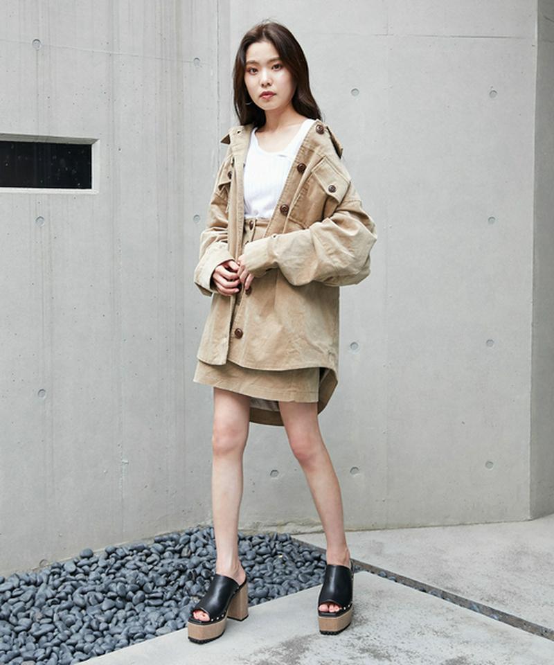 コーデュロイミニスカートショーパン