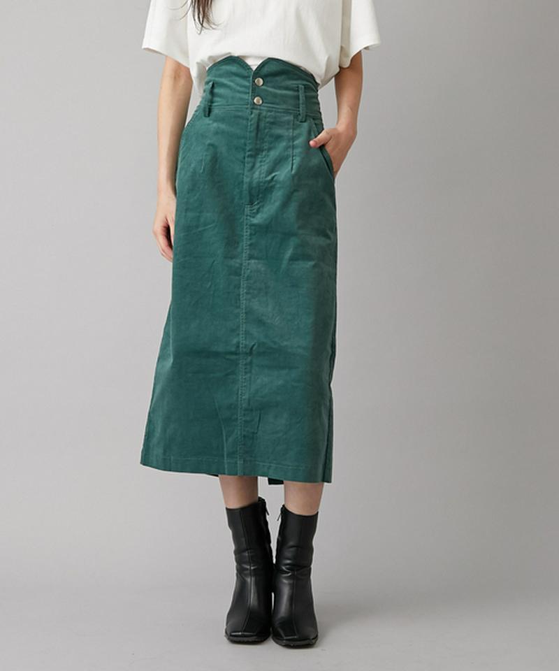 ぺプラムベルト付きペンシルスカート