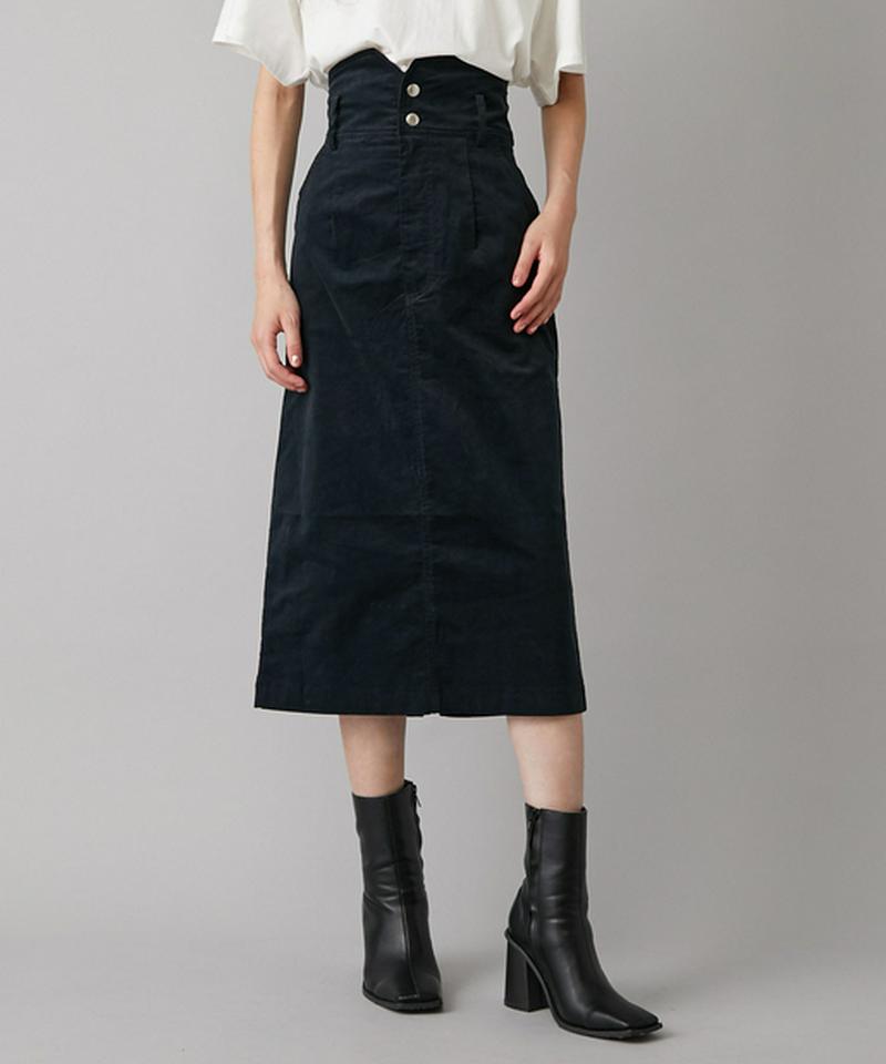 ぺプラムベルト付きペンシルスカート