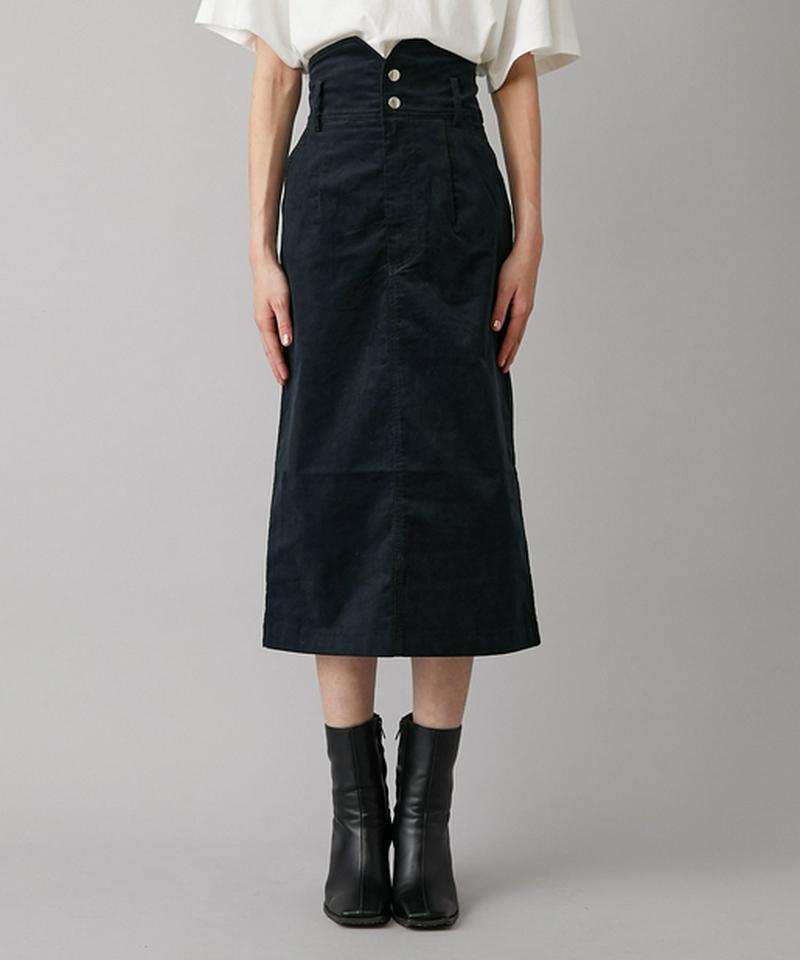 ぺプラムベルト付きペンシルスカート