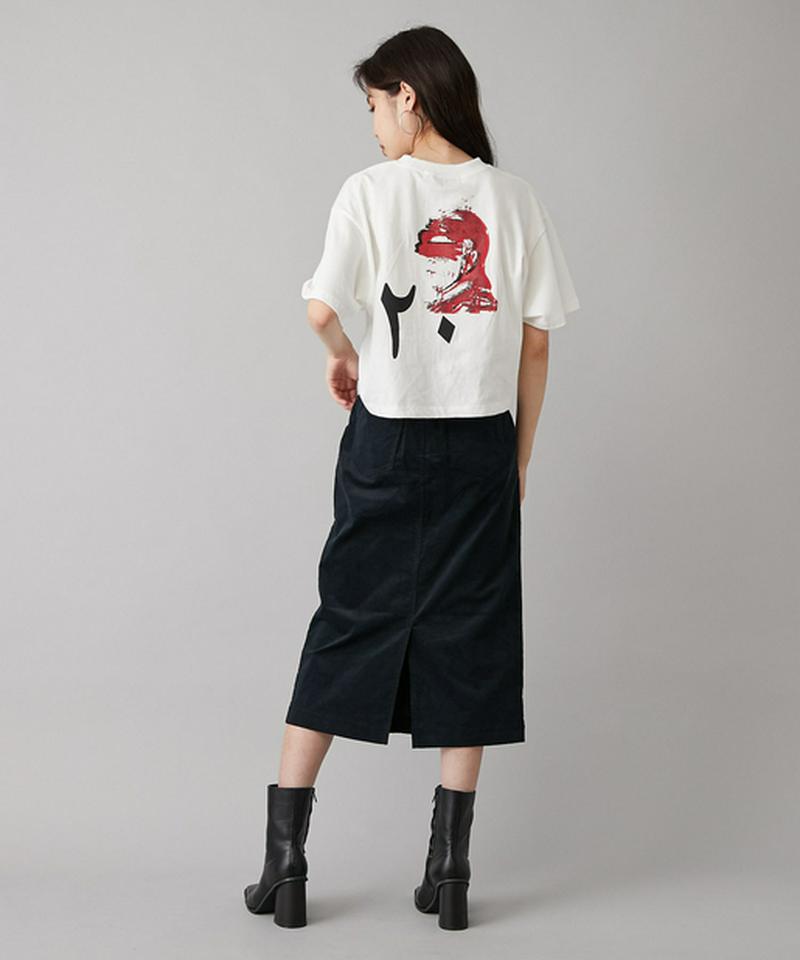 ぺプラムベルト付きペンシルスカート