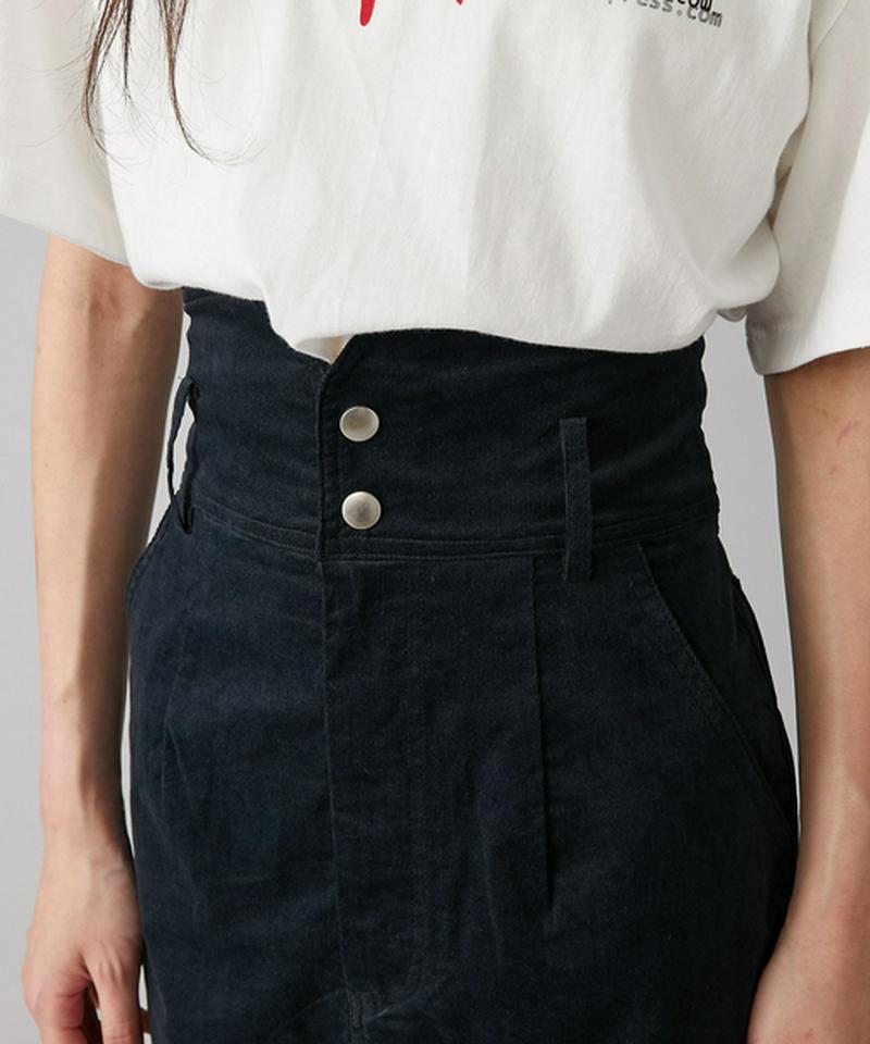 ぺプラムベルト付きペンシルスカート