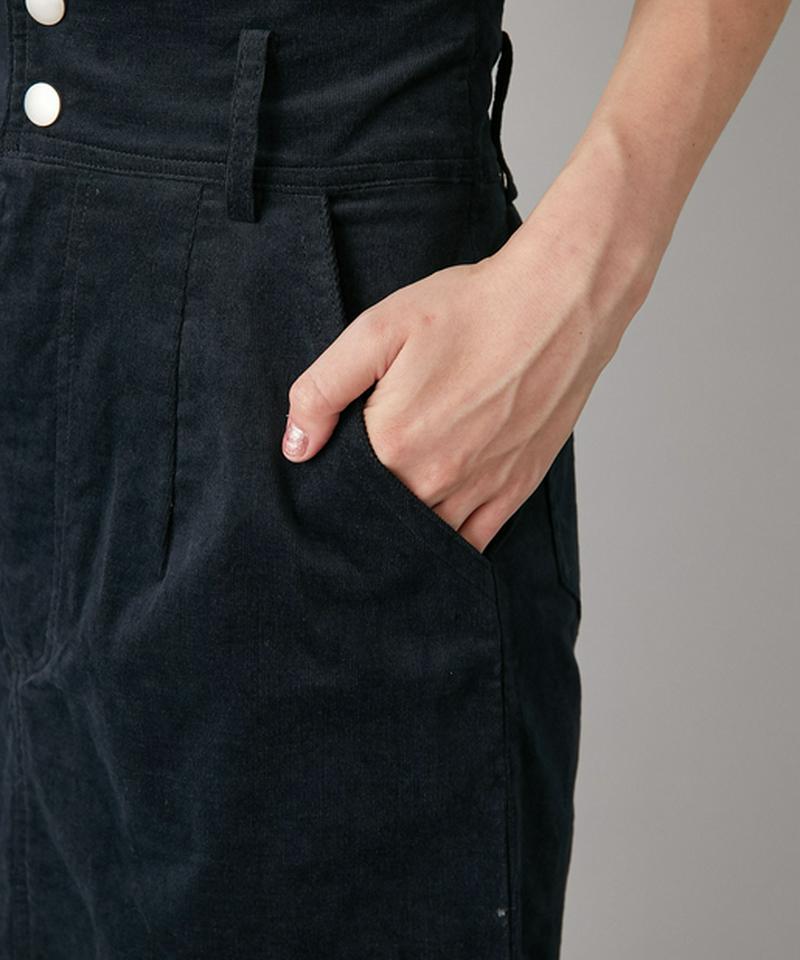 ぺプラムベルト付きペンシルスカート