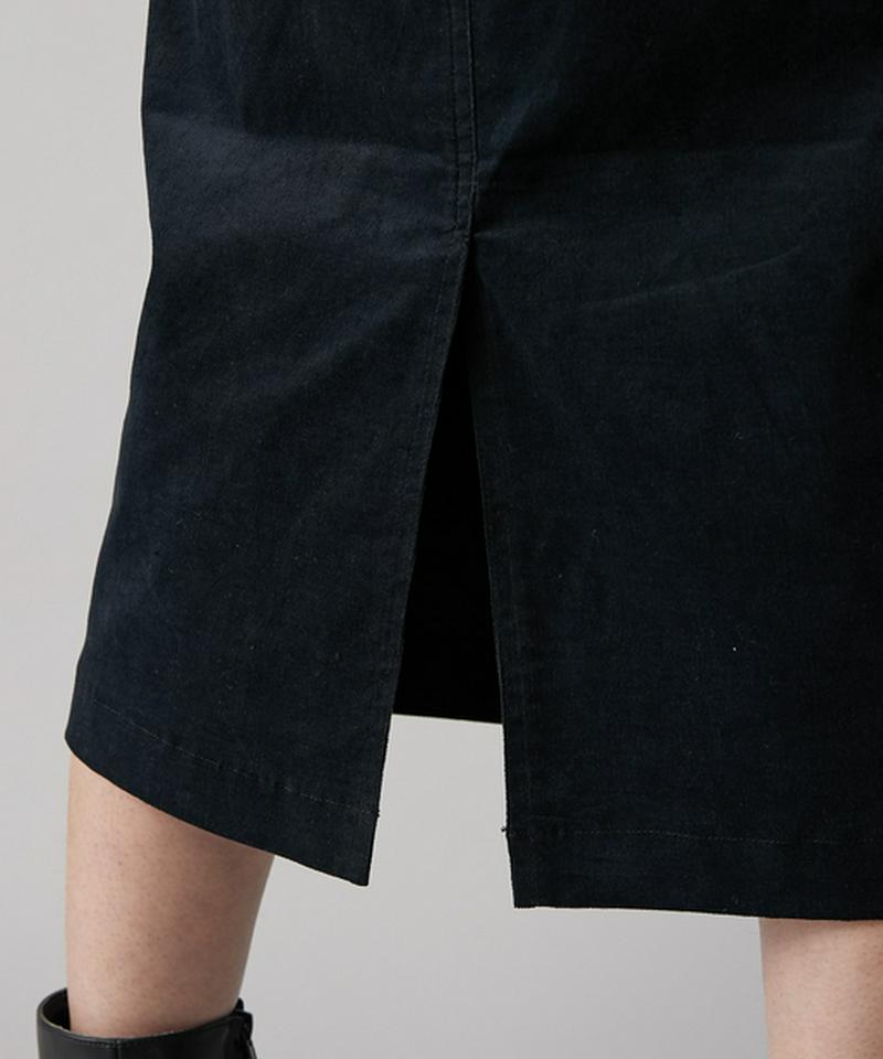 ぺプラムベルト付きペンシルスカート